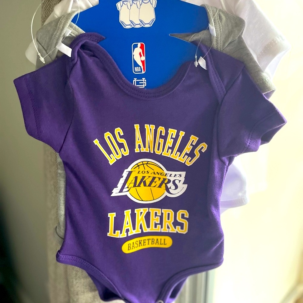 Los Angeles Lakers Baby Onesie Set of 3